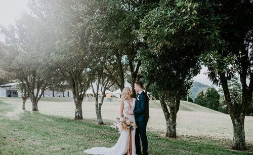 Real wedding hair and makeup at Ardeena, Tweed Coast