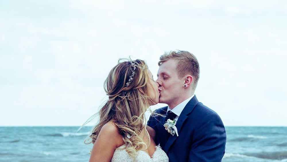 Real wedding hair and makeup at Bilinga Beach, Gold Coast