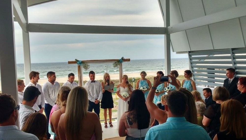 Real wedding hair and makeup at Bilinga Beach, Gold Coast