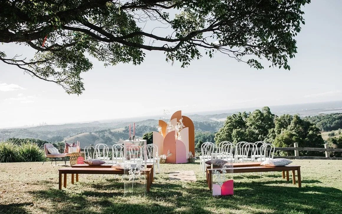 Real wedding hair and makeup at Bramblewood Farm, Tweed Coast