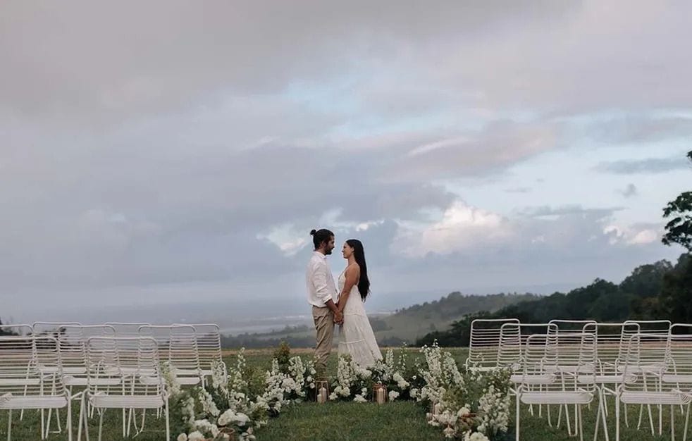 Real wedding hair and makeup at Bramblewood Farm, Tweed Coast