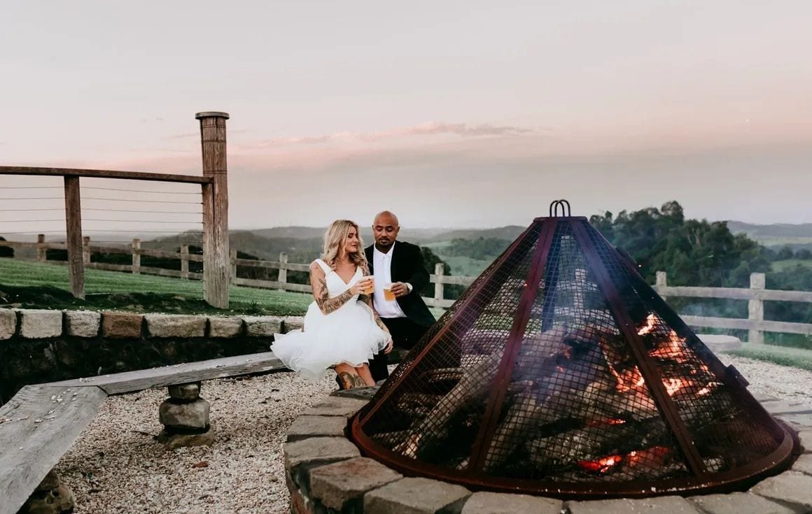 Real wedding hair and makeup at Bramblewood Farm, Tweed Coast