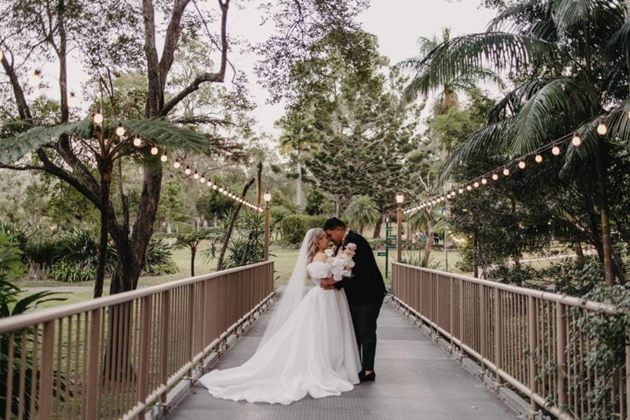 Real wedding hair and makeup at Coolibah Downs Private Estate, Gold Coast