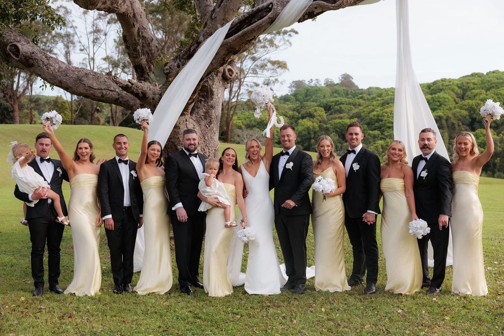 Real wedding hair and makeup at Coorabell Estate, Byron Bay