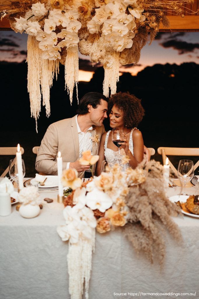 Real wedding hair and makeup at Farm + Co Weddings, Tweed Coast