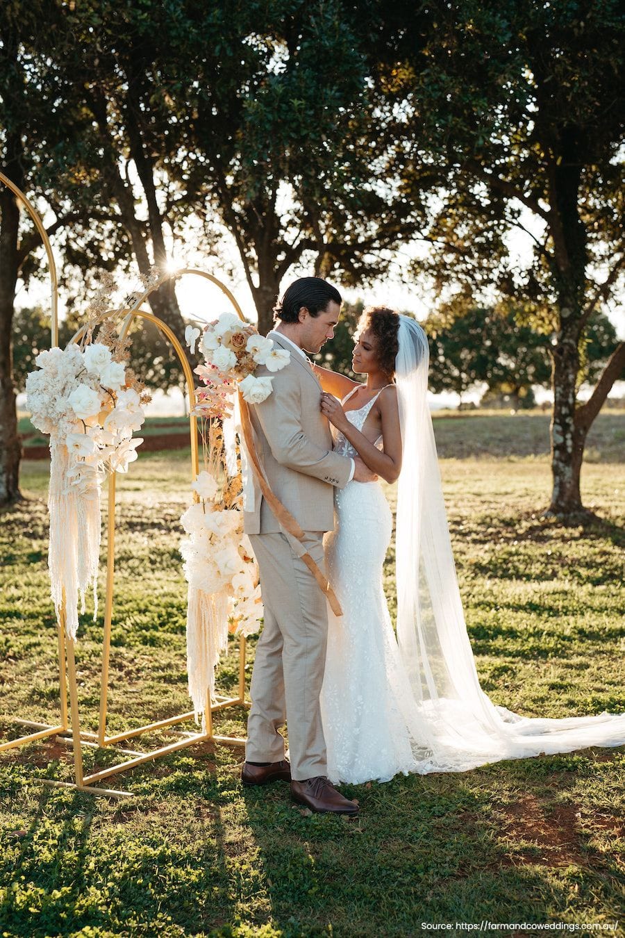 Real wedding hair and makeup at Farm + Co Weddings, Tweed Coast
