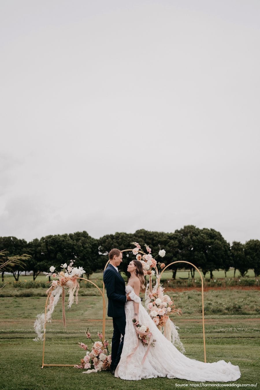 Real wedding hair and makeup at Farm + Co Weddings, Tweed Coast