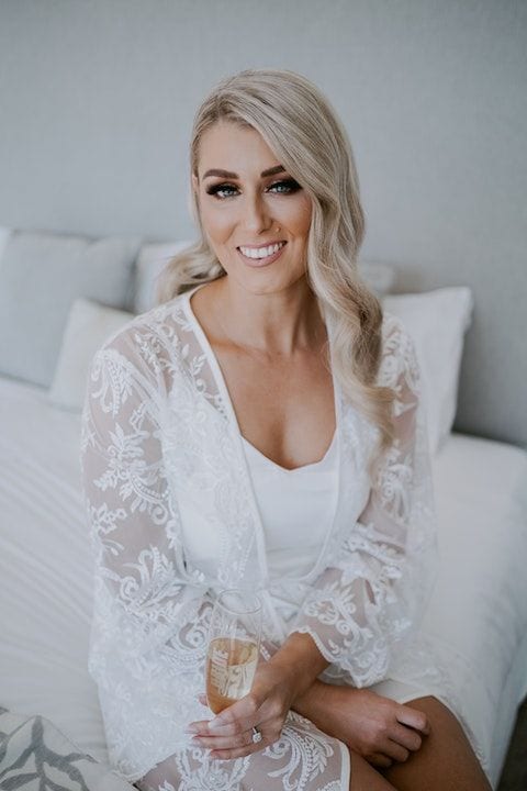 Real wedding hair and makeup at Fins at Plantation House, Tweed Coast