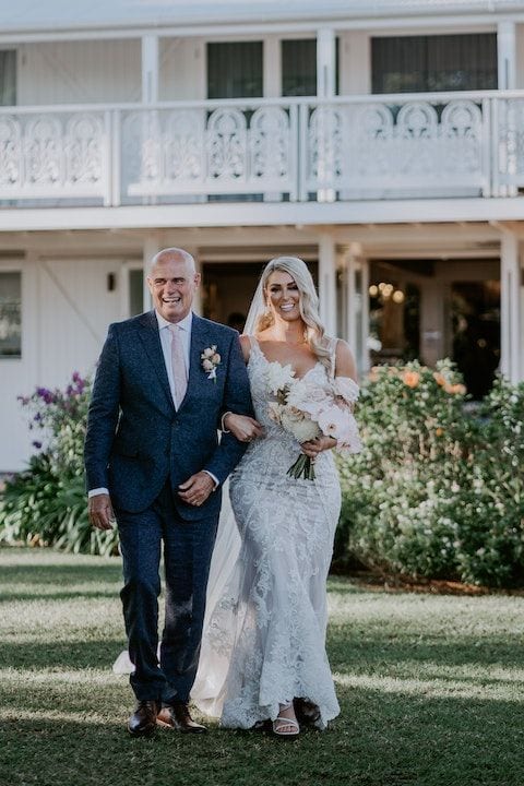 Real wedding hair and makeup at Fins at Plantation House, Tweed Coast