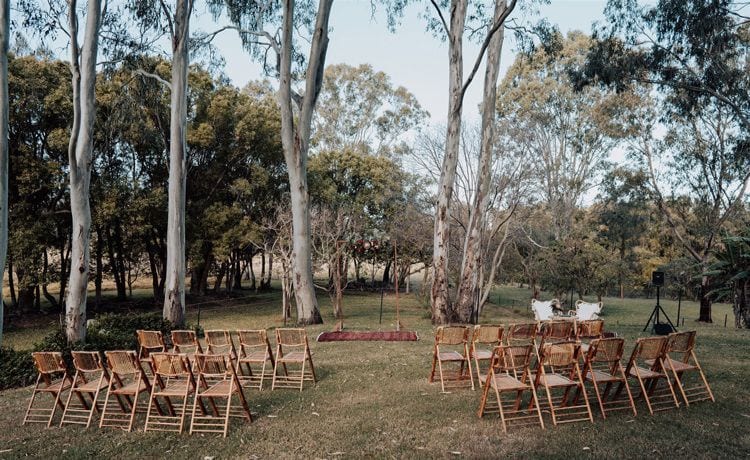 Real wedding hair and makeup at Glenrock Farm, Gold Coast