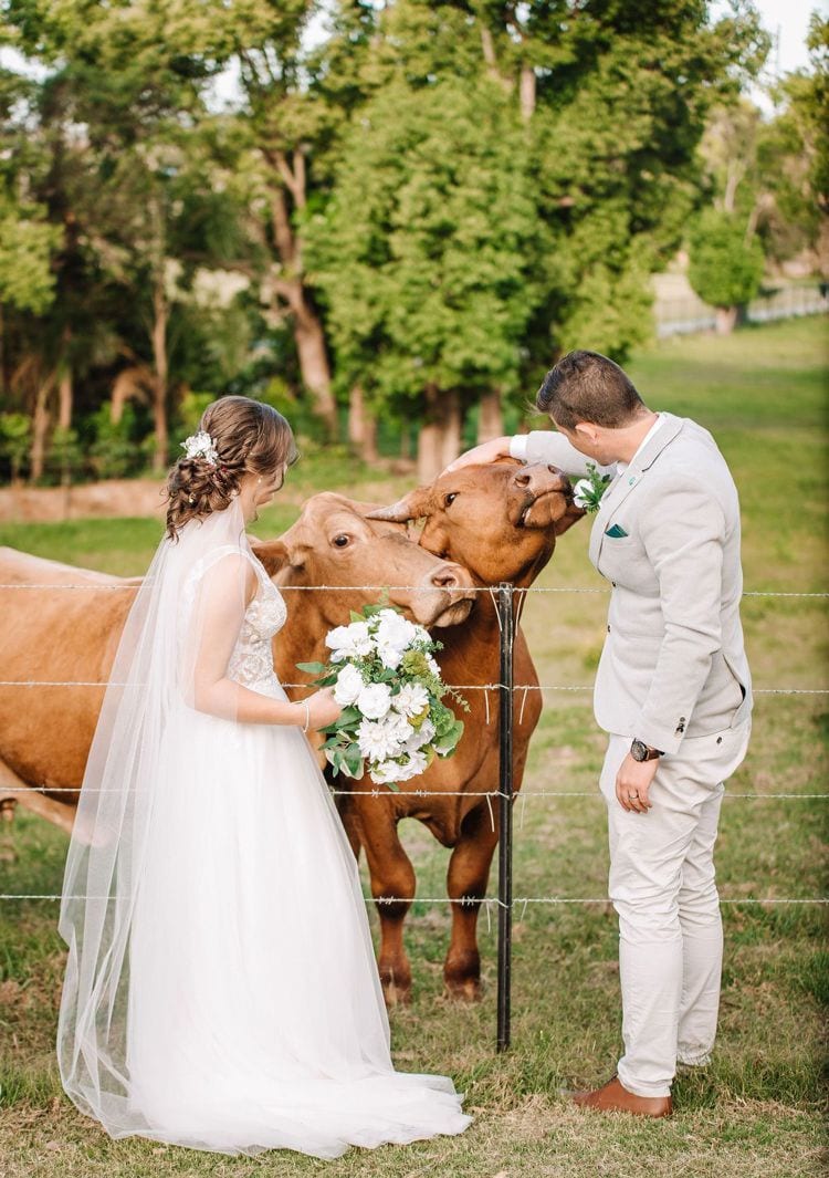 Real wedding hair and makeup at Glenrock Farm, Gold Coast