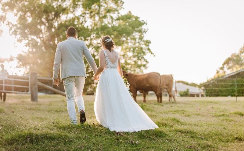 Real wedding hair and makeup at Glenrock Farm, Gold Coast