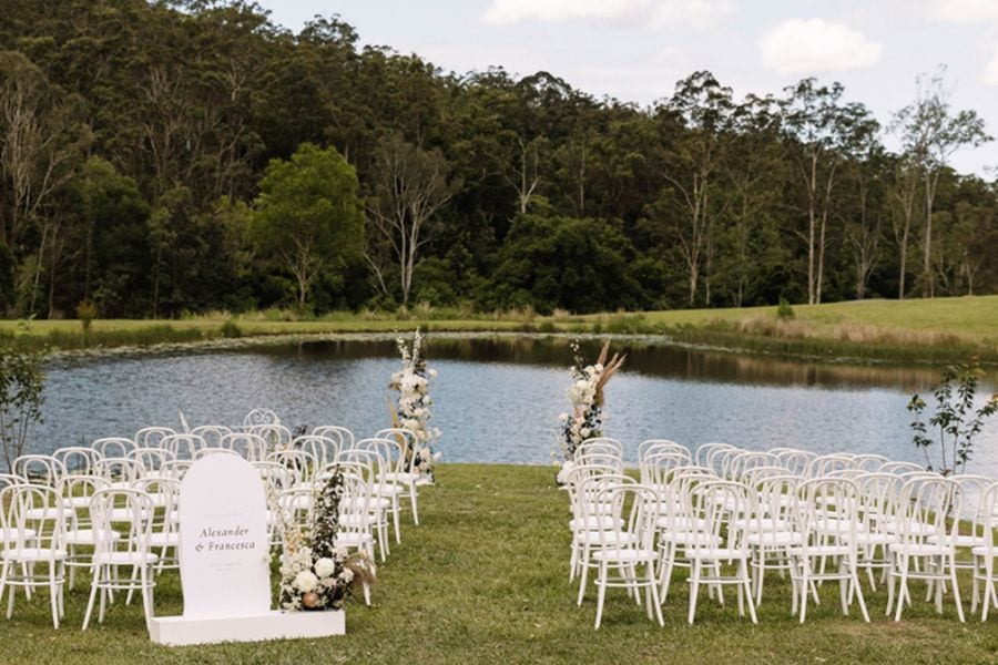 Real wedding hair and makeup at Gold Coast Farm House, Gold Coast