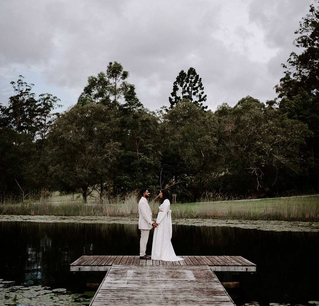 Real wedding hair and makeup at Gold Coast Farm House, Gold Coast