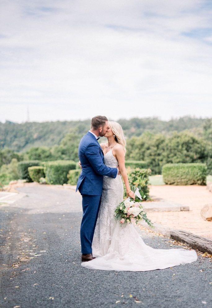 Real wedding hair and makeup at Hampton Estate Wines, Gold Coast