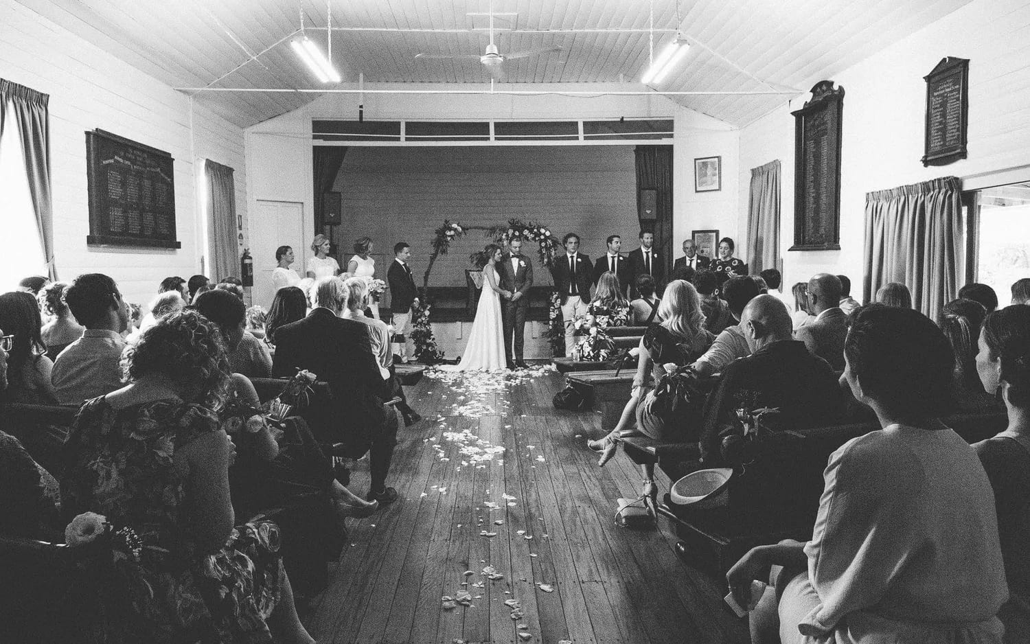 Wedding hair and makeup at Newrybar Community Hall, Byron Bay