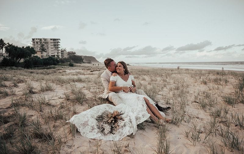 Real wedding hair and makeup at Pacific Beach Function Centre, Gold Coast