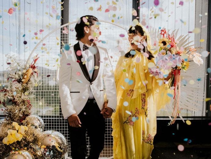Real wedding hair and makeup at QT Gold Coast, Gold Coast