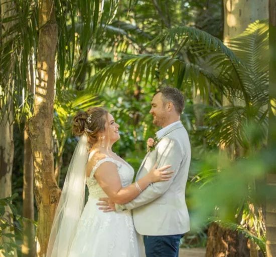 Real wedding hair and makeup at Shambala Estate, Gold Coast