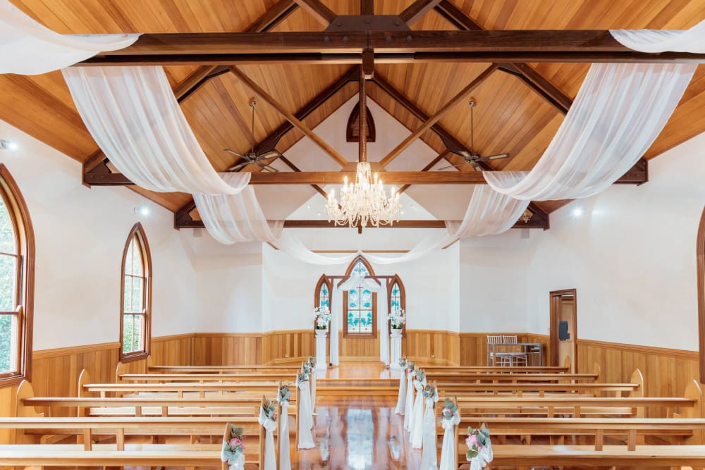 Inside the Chapel at Shambala Estate
