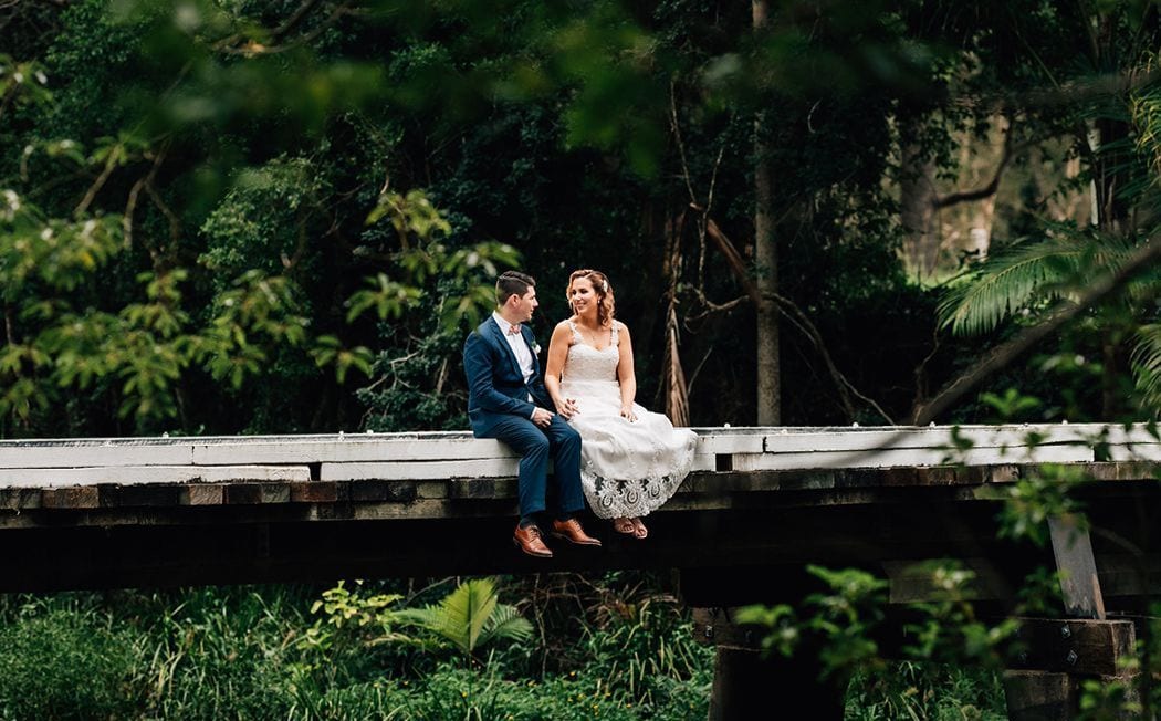 Real wedding hair and makeup at SOL Gardens, Gold Coast