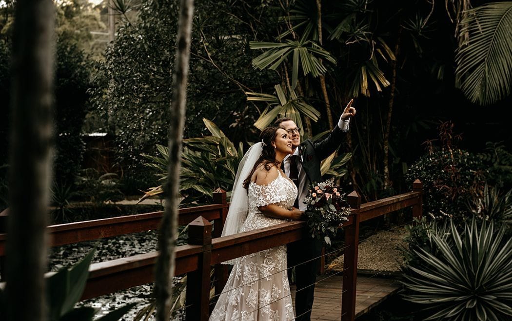 Real wedding hair and makeup at SOL Gardens, Gold Coast