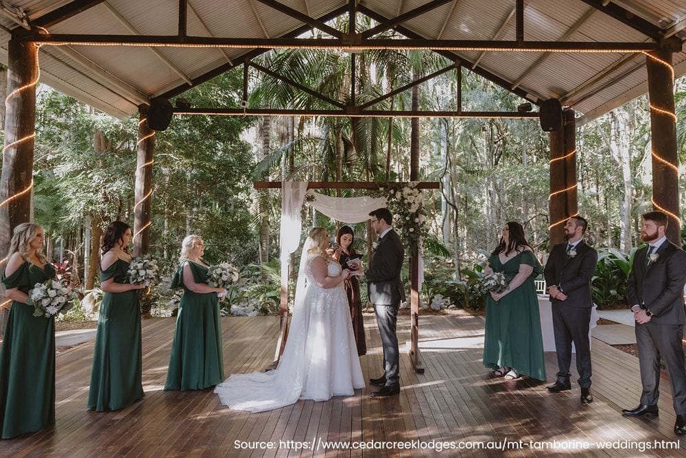 Real wedding hair and makeup at Tamborine Mountain Glades, Gold Coast