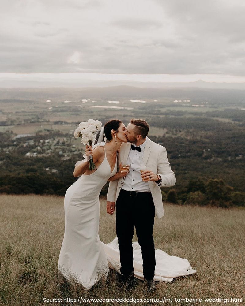 Real wedding hair and makeup at Tamborine Mountain Glades, Gold Coast