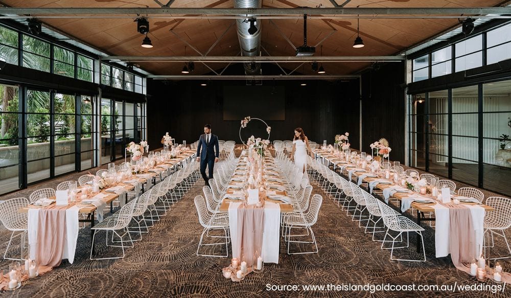 Wedding hair and makeup at The Island Gold Coast, Gold Coast