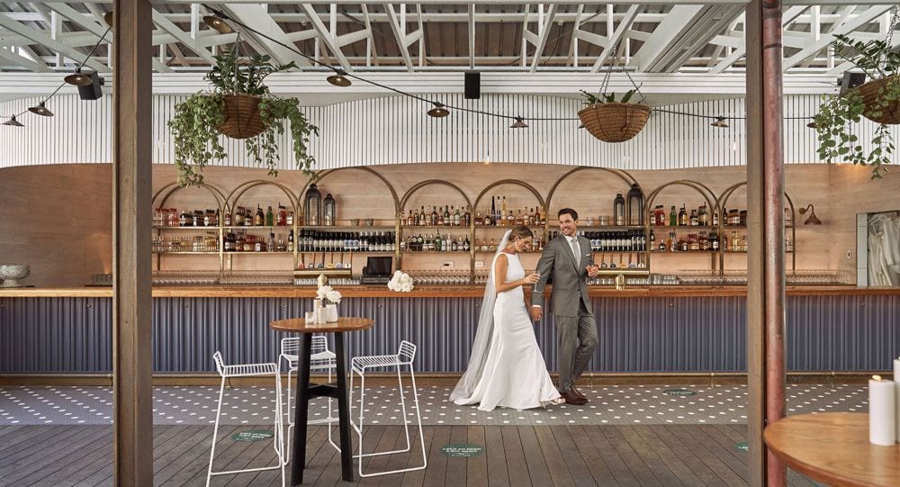 Real wedding hair and makeup at The Island Gold Coast, Gold Coast