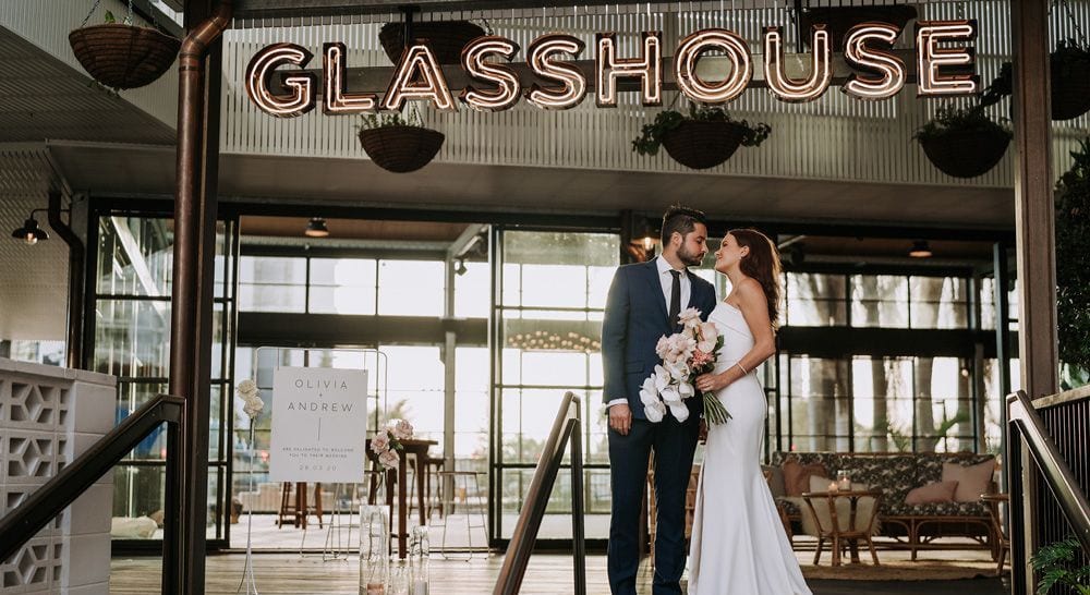 Real wedding hair and makeup at The Island Gold Coast, Gold Coast