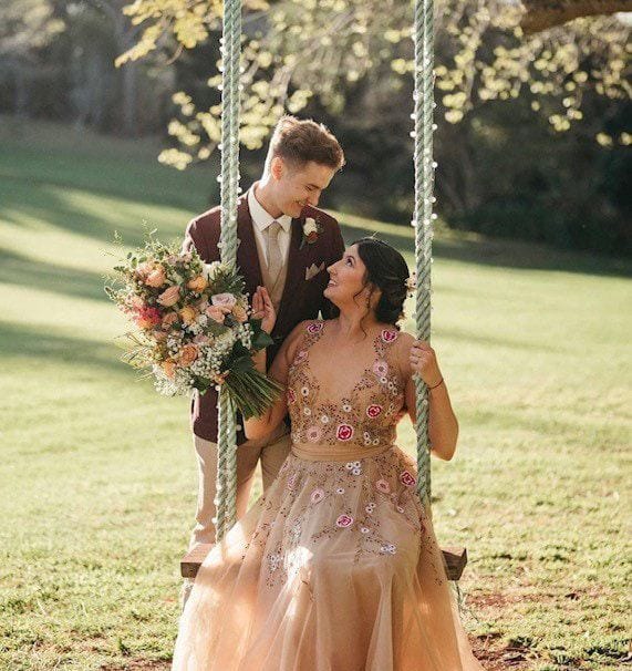 Real wedding hair and makeup at The Secret Garden Estate, Gold Coast