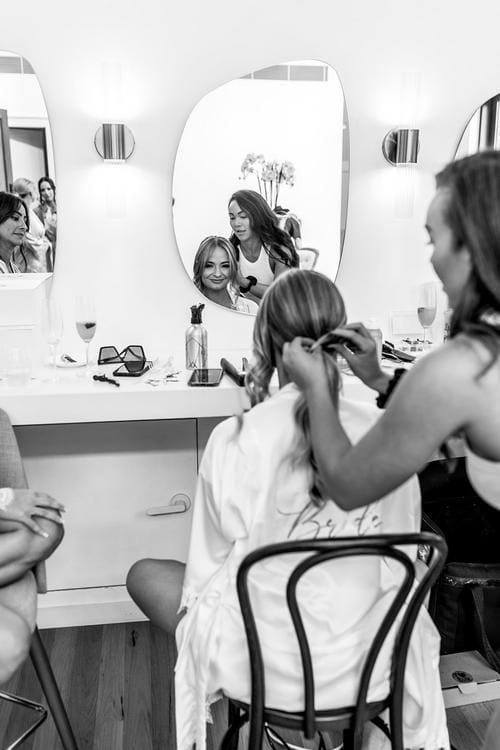Real wedding hair and makeup at The Valley Estate, Gold Coast
