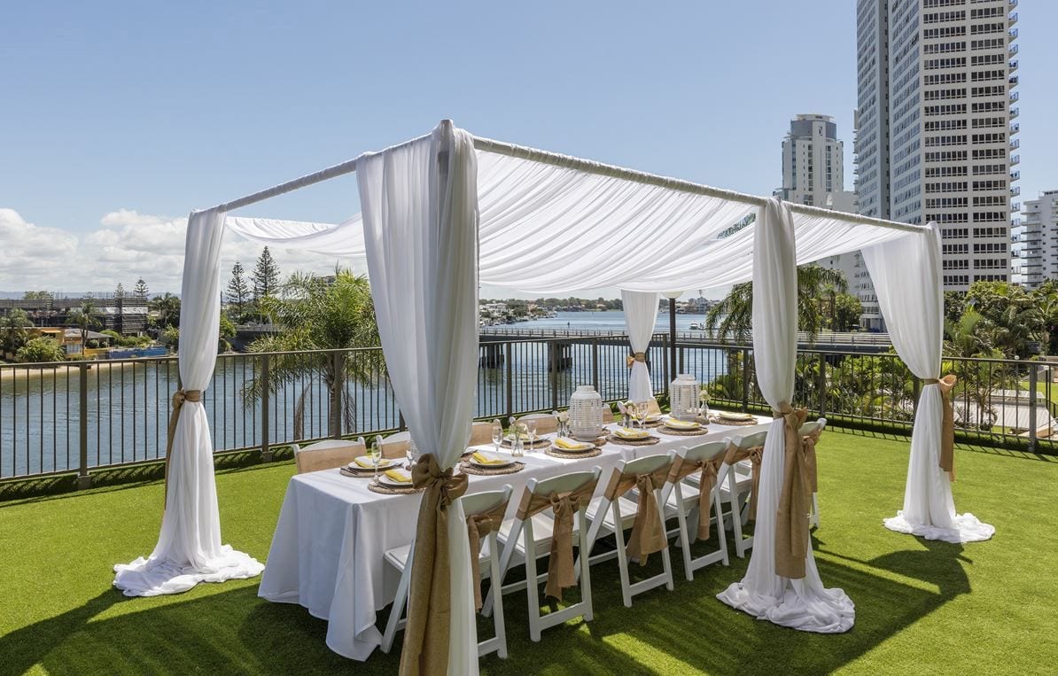 Real wedding hair and makeup at Vibe Hotel Gold Coast, Gold Coast